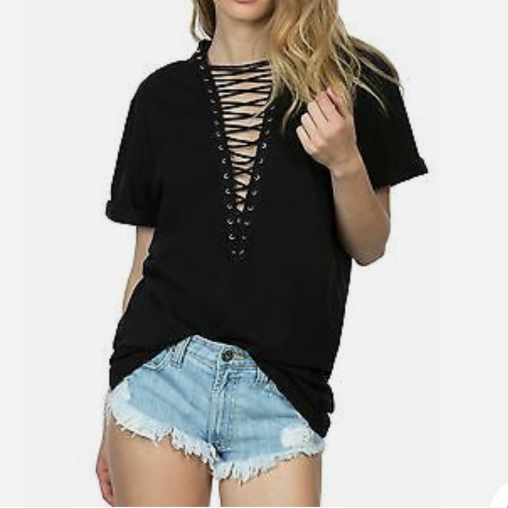 LF lace up shirt